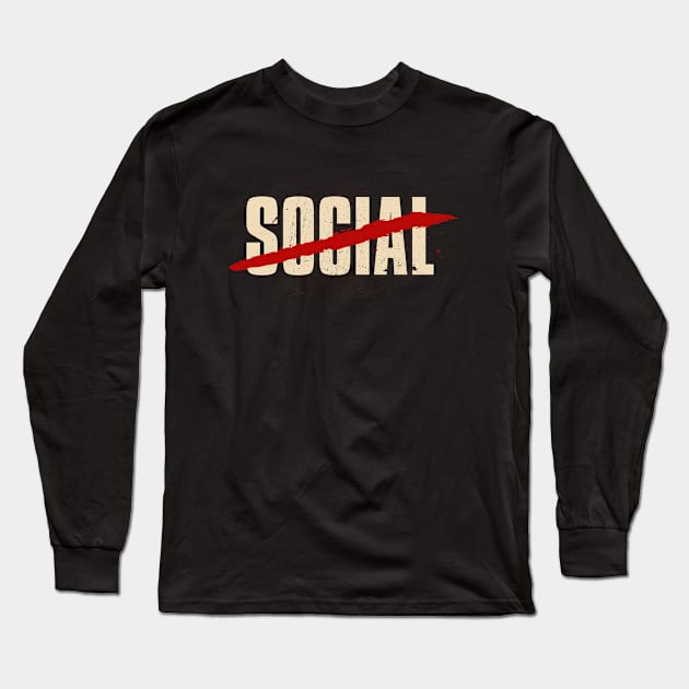 Asocial social Long Sleeve T-Shirt by VizRad